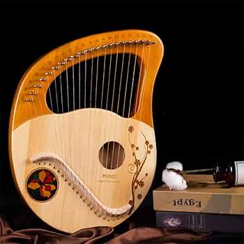 Amazon | 21弦 木製 ライアー ハープ マホガニーウッド 竪琴